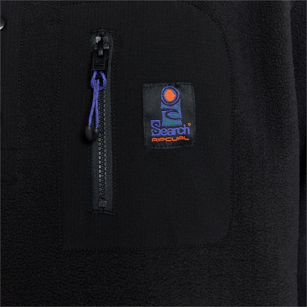 2025 Rip Curl Search Polar Fleece Crew 05QMFL - Til Mænd Black